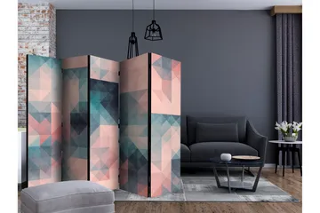 Rumsavdelare Pixels Green and Pink II 225x172 cm - Artgeist sp. z o. o. - Inredning & dekor - Dekor & inredningsdetaljer - Rumsavdelare