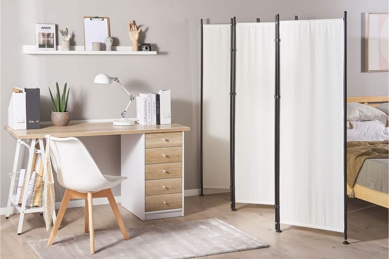 Skärmvägg 5 paneler 270 x 170 cm vit NARNI - Vit - Inredning & dekor - Dekor & inredningsdetaljer - Rumsavdelare