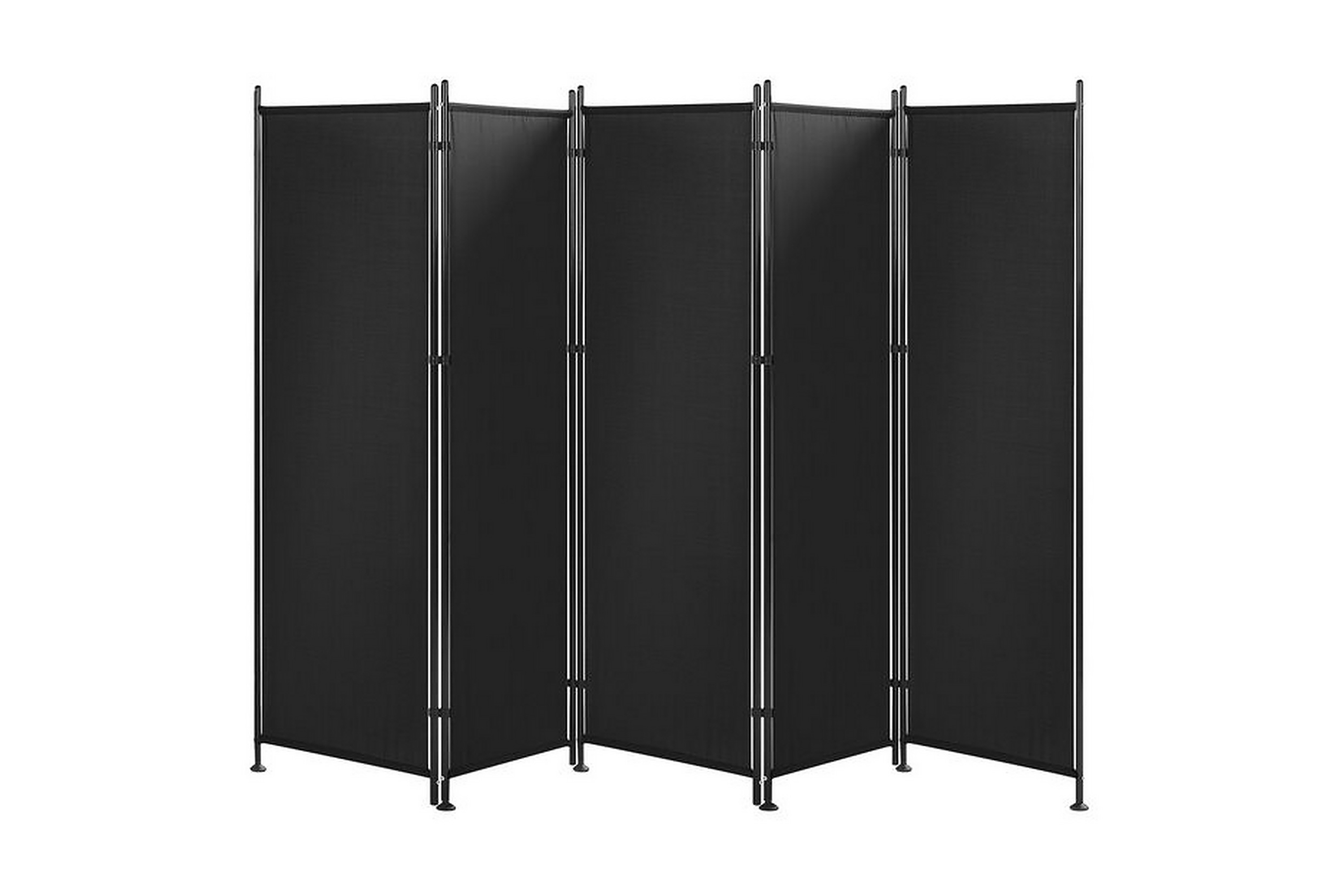 Skärmvägg 5 paneler 270 x 170 cm svart NARNI – Svart