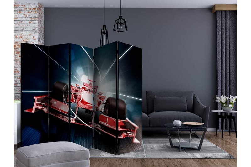 SPEED AND DYNAMICS OF FORMULA 1 Rumsavdelare 225x172 cm - Artgeist sp. z o. o. - Inredning & dekor - Dekor & inredningsdetaljer - Rumsavdelare