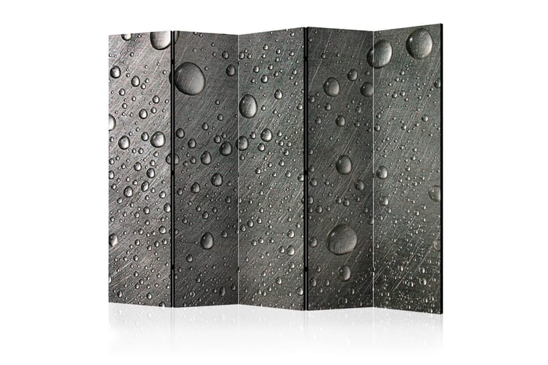 STEEL SURFACE WITH WATER DROPS Rumsavdelare 225x172 cm, Artgeist sp. z o. o.