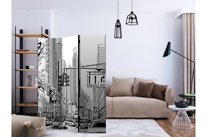 STREET IN NEW YORK CITY Rumsavdelare 135x172 cm - Artgeist sp. z o. o. - Inredning & dekor - Dekor & inredningsdetaljer - Rumsavdelare