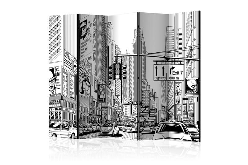 STREET IN NEW YORK CITY Rumsavdelare 225x172 cm, Artgeist sp. z o. o.