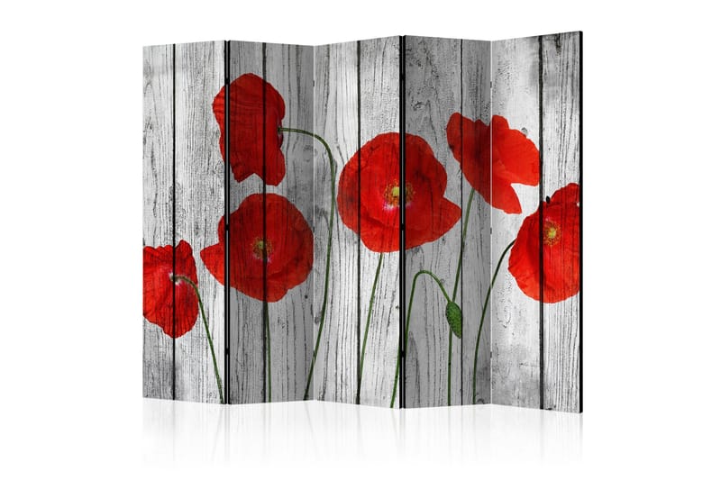 TALE OF RED POPPIES Rumsavdelare 225x172 cm - Artgeist sp. z o. o. - Inredning & dekor - Dekor & inredningsdetaljer - Rumsavdelare