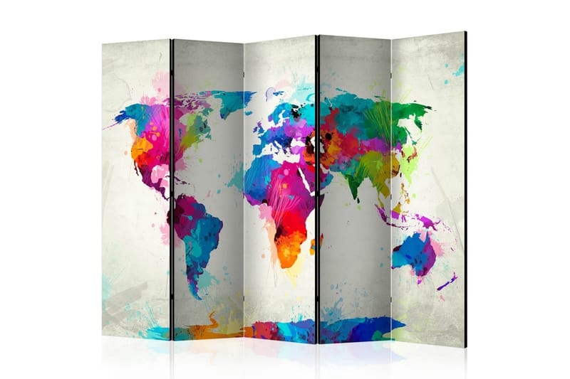 THE MAP OF HAPPINESS Rumsavdelare 225x172 cm - Artgeist sp. z o. o. - Inredning & dekor - Dekor & inredningsdetaljer - Rumsavdelare
