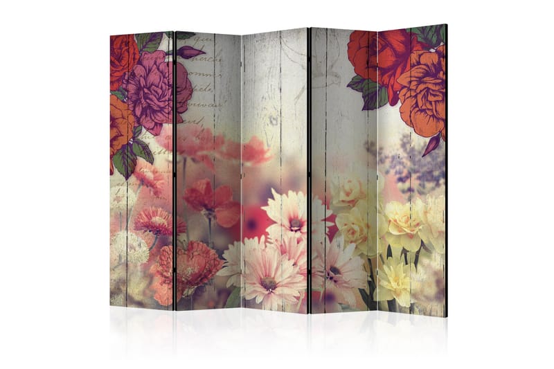 VINTAGE FLOWERS Rumsavdelare 225x172 cm - Artgeist sp. z o. o. - Inredning & dekor - Dekor & inredningsdetaljer - Rumsavdelare