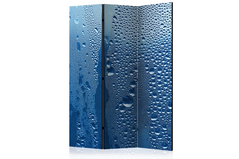 Rumsavdelare - Water drops on blue glass 135x172, Artgeist sp. z o. o.