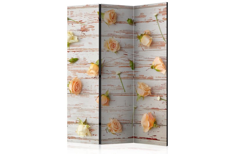 Rumsavdelare - Wood & Roses 135x172, Artgeist sp. z o. o.