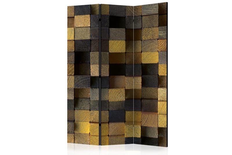 WOODEN CUBES Rumsavdelare 135x172 cm, Artgeist sp. z o. o.