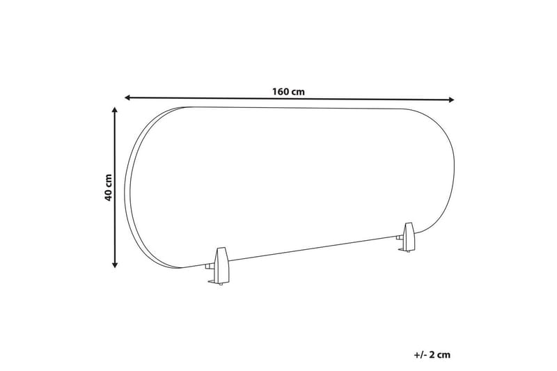 Skiljevägg för skrivbord Sparky Orange, 160x1x40 cm - Orange, 160x1x40 cm - Inredning & dekor - Dekor & inredningsdetaljer - Rumsavdelare