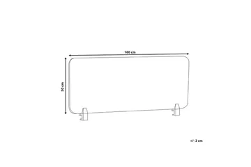 Skiljevägg för skrivbord Split Grå, 160x1x50 cm - Grå, 160x1x50 cm - Inredning & dekor - Dekor & inredningsdetaljer - Rumsavdelare