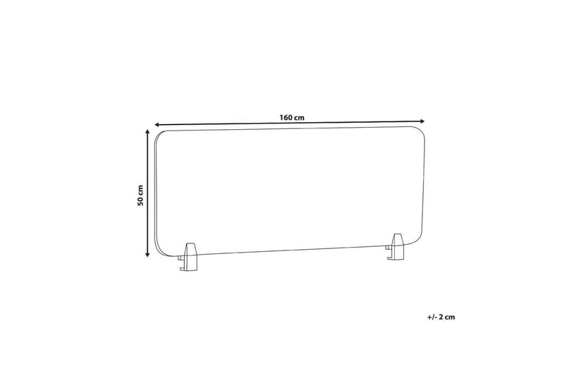Skiljevägg för skrivbord Split Grå, 160x1x50 cm - Grå, 160x1x50 cm - Inredning & dekor - Dekor & inredningsdetaljer - Rumsavdelare