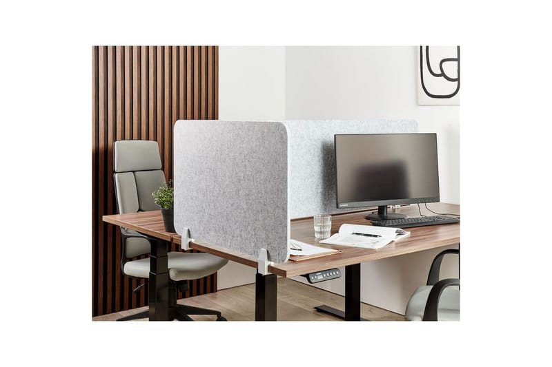 Skiljevägg för skrivbord Split Grå, 80x1x50 cm - Grå, 80x1x50 cm - Inredning & dekor - Dekor & inredningsdetaljer - Rumsavdelare