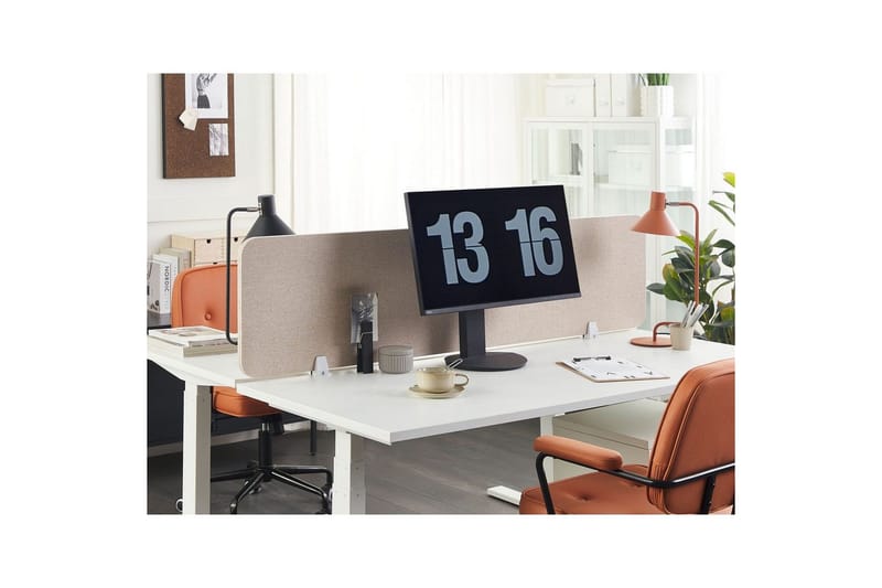 Skiljevägg för skrivbord Wally Beige, 160x2x40 cm - Beige, 160x2x40 cm - Inredning & dekor - Dekor & inredningsdetaljer - Rumsavdelare