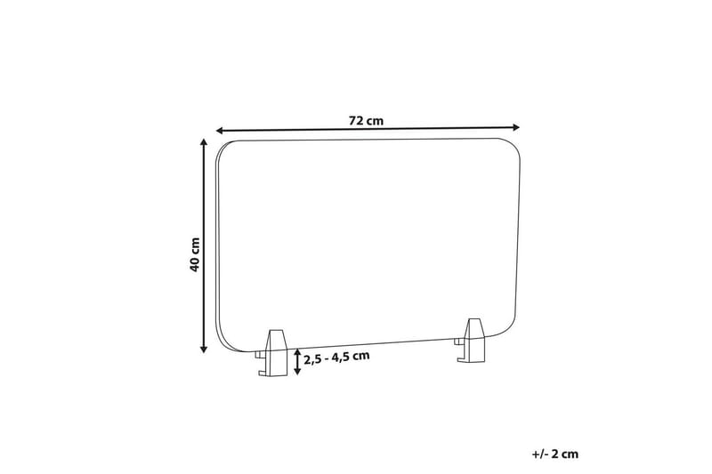 Skiljevägg för skrivbord Wally Beige, 72x2x40 cm - Beige, 72x2x40 cm - Inredning & dekor - Dekor & inredningsdetaljer - Rumsavdelare