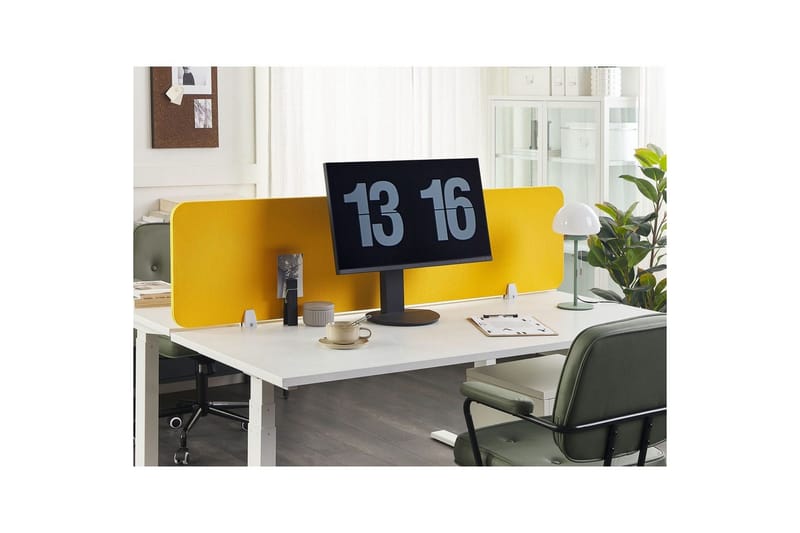 Skiljevägg för skrivbord Wally Gul, 160x2x40 cm - Gul, 160x2x40 cm - Inredning & dekor - Dekor & inredningsdetaljer - Rumsavdelare