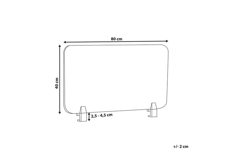 Skiljevägg för skrivbord Wally Gul, 80x2x40 cm - Gul, 80x2x40 cm - Inredning & dekor - Dekor & inredningsdetaljer - Rumsavdelare