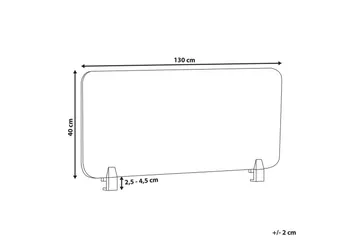 Skiljevägg för skrivbord Wally Röd, 130x2x40 cm - Röd, 130x2x40 cm - Inredning & dekor - Dekor & inredningsdetaljer - Rumsavdelare