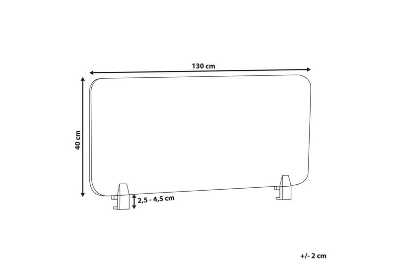 Skiljevägg för skrivbord Wally Röd, 130x2x40 cm - Röd, 130x2x40 cm - Inredning & dekor - Dekor & inredningsdetaljer - Rumsavdelare