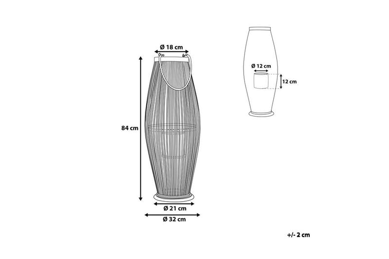 Tahiti Lykta 32 cm - Trä/Natur - Inredning & dekor - Dekor & inredningsdetaljer