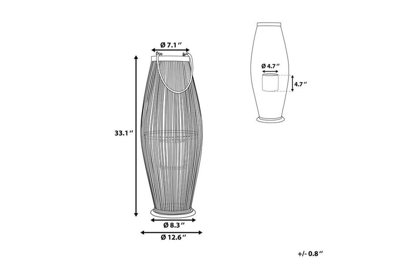 Tahiti Lykta 32 cm - Trä/Natur - Inredning & dekor - Dekor & inredningsdetaljer