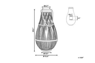 Tonga Lykta 39 cm - Vit - Inredning & dekor - Dekor & inredningsdetaljer