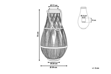 Tonga Lykta 39 cm - Vit - Inredning & dekor - Dekor & inredningsdetaljer