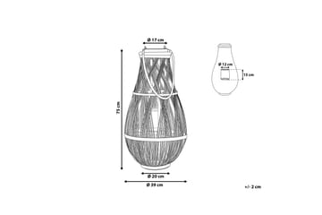 Tonga Lykta 39 cm - Vit - Inredning & dekor - Dekor & inredningsdetaljer