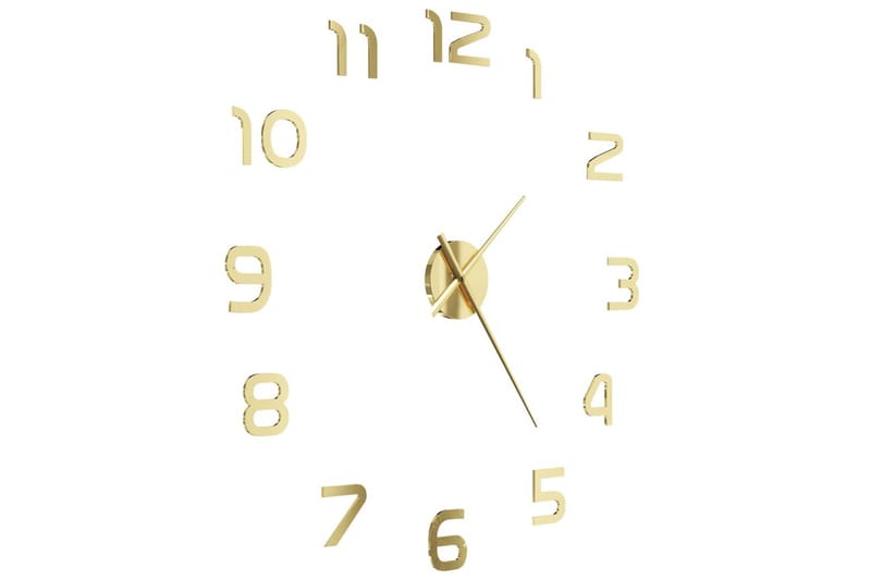 Väggklocka 3D modern design 100 cm XXL guld - Inredning & dekor - Dekor & inredningsdetaljer