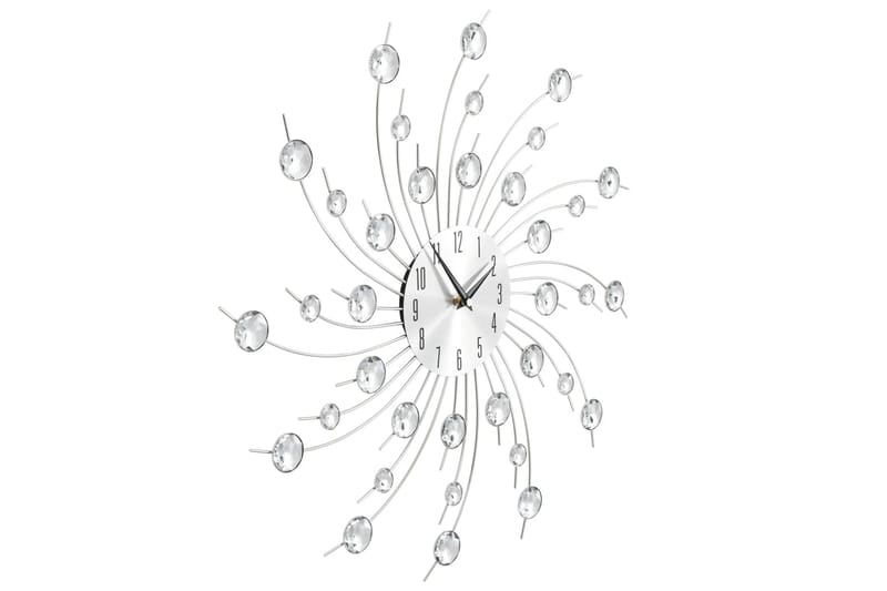 Väggklocka med Quartz-urverk 50 cm modern design - Silver - Inredning & dekor - Dekor & inredningsdetaljer