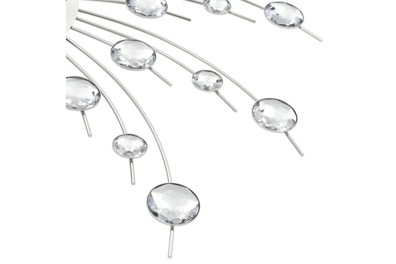 Väggklocka med Quartz-urverk 50 cm modern design - Silver - Inredning & dekor - Dekor & inredningsdetaljer