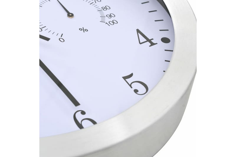 Väggklocka med Quartz-urverk hygro- och termometer 30 cm vit - Vit - Inredning & dekor - Dekor & inredningsdetaljer