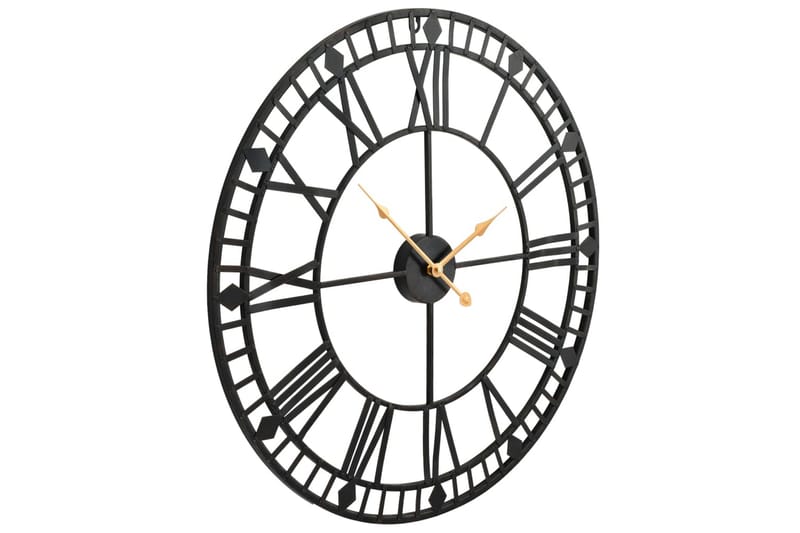 Väggklocka med Quartz-urverk metall 60 cm XXL - Svart - Inredning & dekor - Dekor & inredningsdetaljer