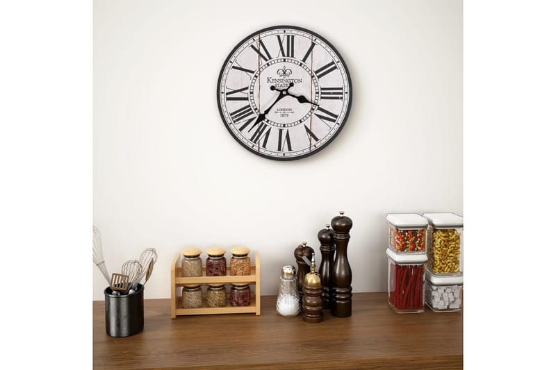 Väggklocka vintage London 30 cm - Vit - Inredning & dekor - Dekor & inredningsdetaljer