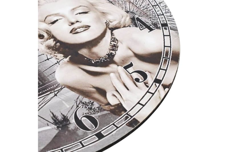 Väggklocka vintage Marilyn Monroe 30 cm - Flerfärgad - Inredning & dekor - Dekor & inredningsdetaljer