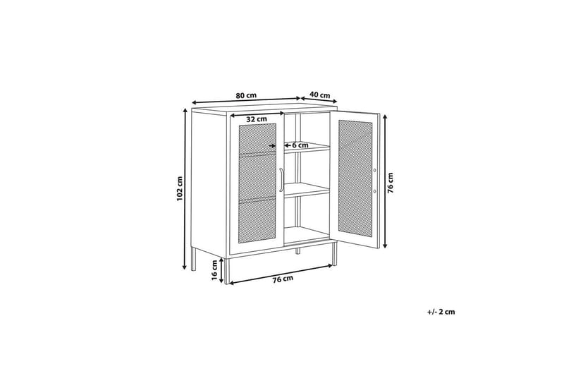 Vitrinskåp Wakatipu Grön - Grön - Förvaring - Skåp - Vitrinskåp