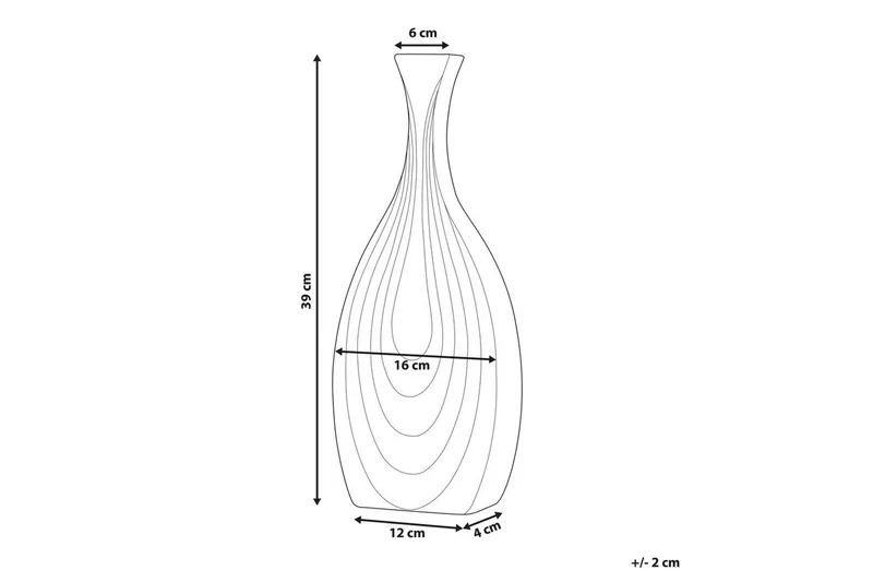 Dekorationsvas Thapsus Svart, 16x4x39 cm - Svart, 16x4x39 cm - Inredning & dekor - Dekor & inredningsdetaljer