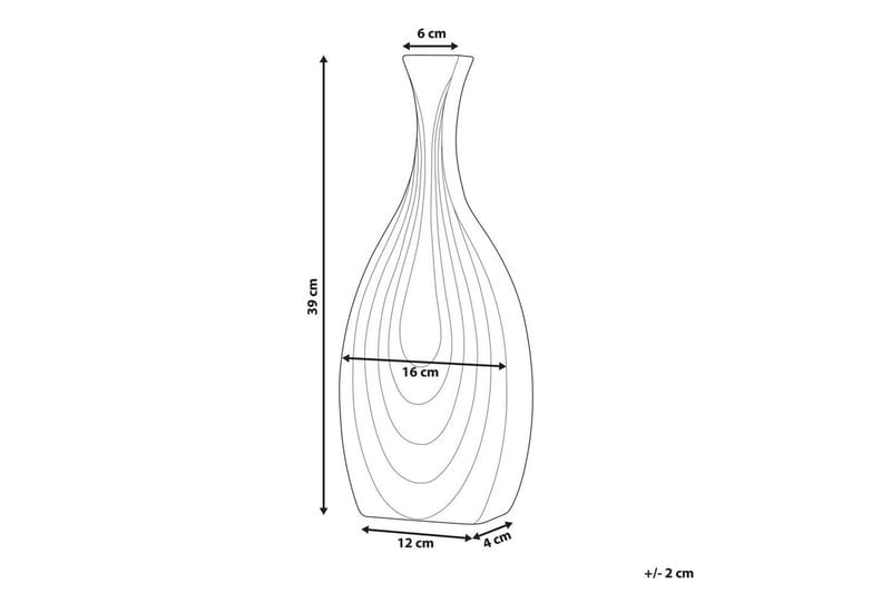 Dekorationsvas Thapsus Svart, 16x4x39 cm - Svart, 16x4x39 cm - Inredning & dekor - Dekor & inredningsdetaljer