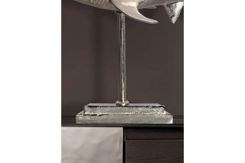 Dekorativ figur Wohnling Dekorhaj 70 cm aluminium, maritim stil Silver - Silver - Inredning & dekor - Dekor & inredningsdetaljer