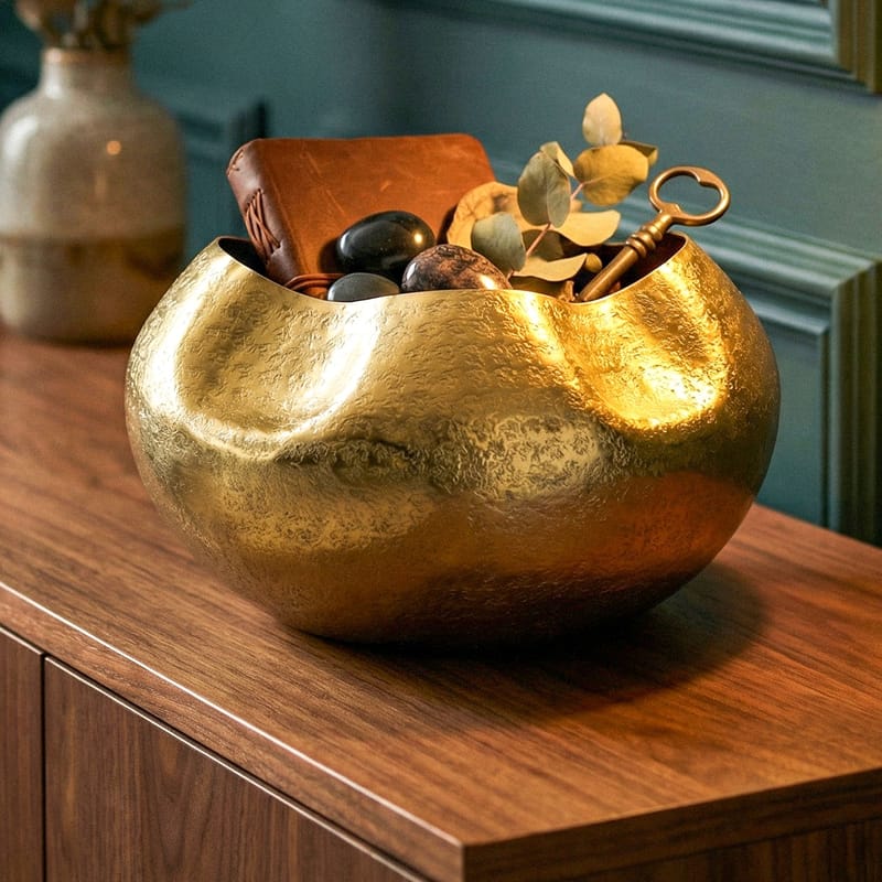 Harvik Bordsvas 30 cm i aluminium - Guld - Inredning & dekor - Dekor & inredningsdetaljer