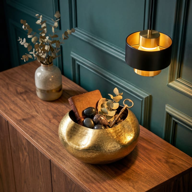 Harvik Bordsvas 30 cm i aluminium - Guld - Inredning & dekor - Dekor & inredningsdetaljer