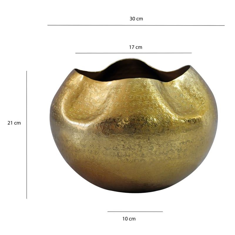 Harvik Bordsvas 30 cm i aluminium - Guld - Inredning & dekor - Dekor & inredningsdetaljer