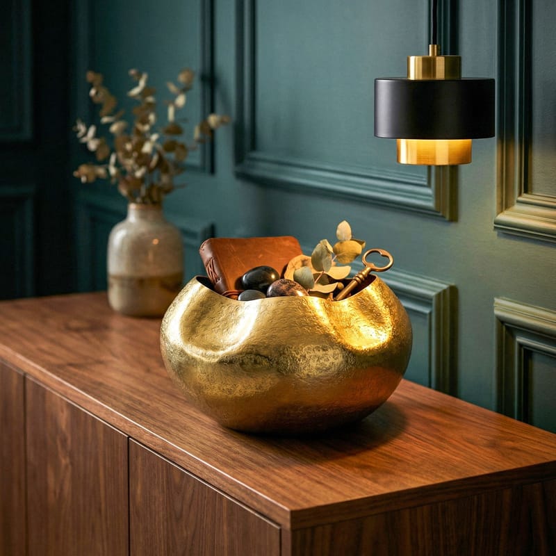 Harvik Bordsvas 30 cm i aluminium - Guld - Inredning & dekor - Dekor & inredningsdetaljer