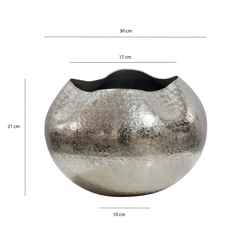 Harvik Bordsvas 30 cm i aluminium - Silver - Inredning & dekor - Dekor & inredningsdetaljer