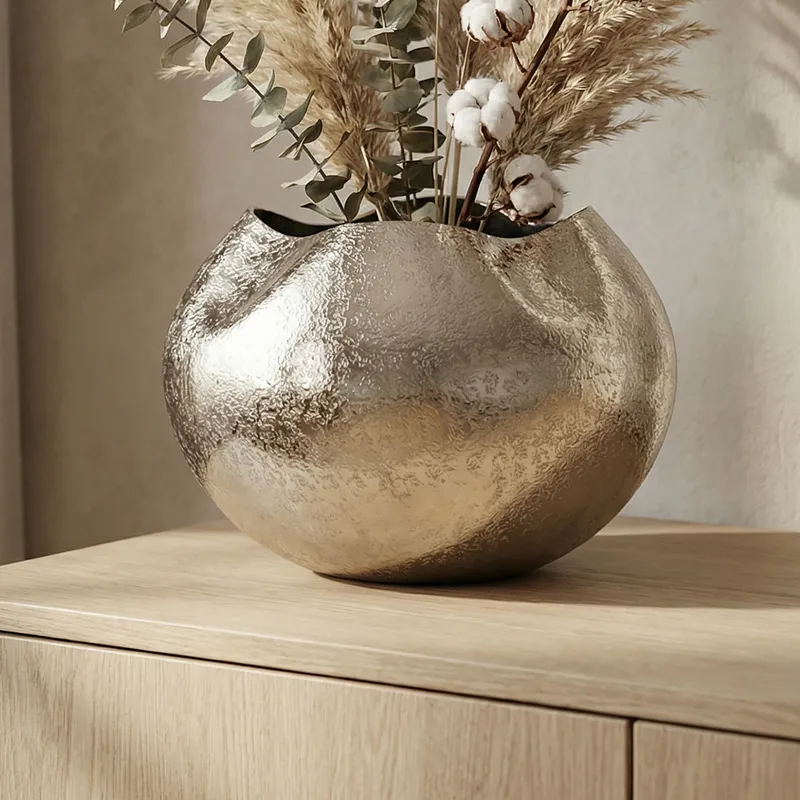 Harvik Bordsvas 30 cm i aluminium - Silver - Inredning & dekor - Dekor & inredningsdetaljer