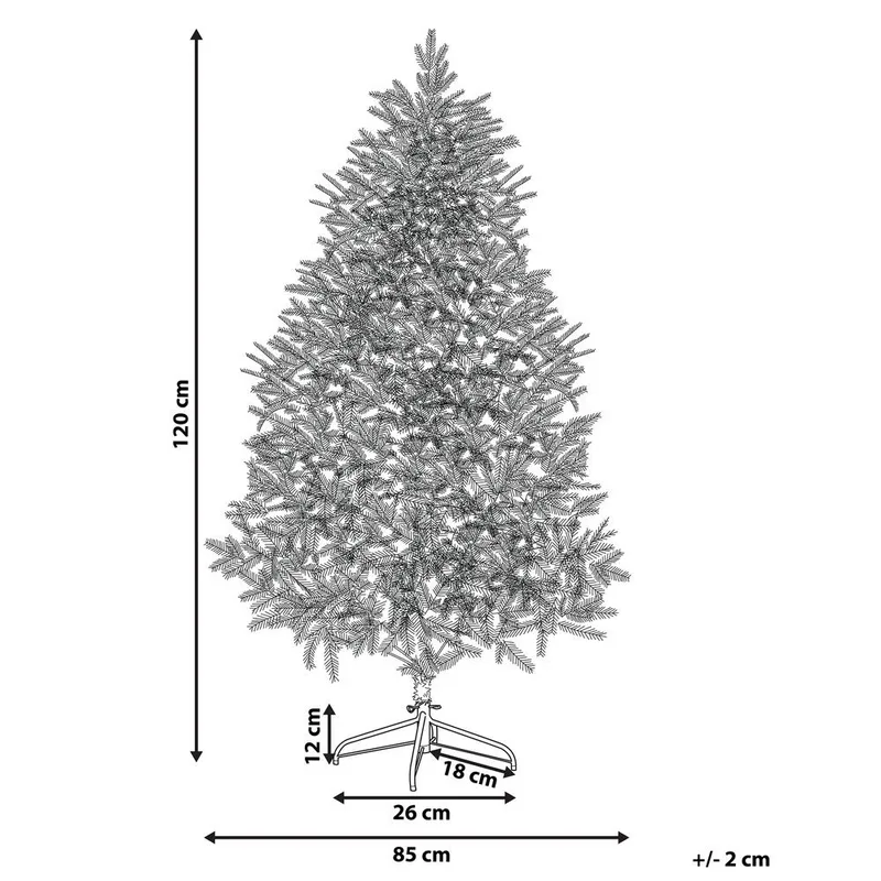 Bassie Liten Snöig Plastgran 120 cm - Vit|Grön - Inredning & dekor - Julpynt & helgdekoration - Julpynt & juldekoration - Plastgran
