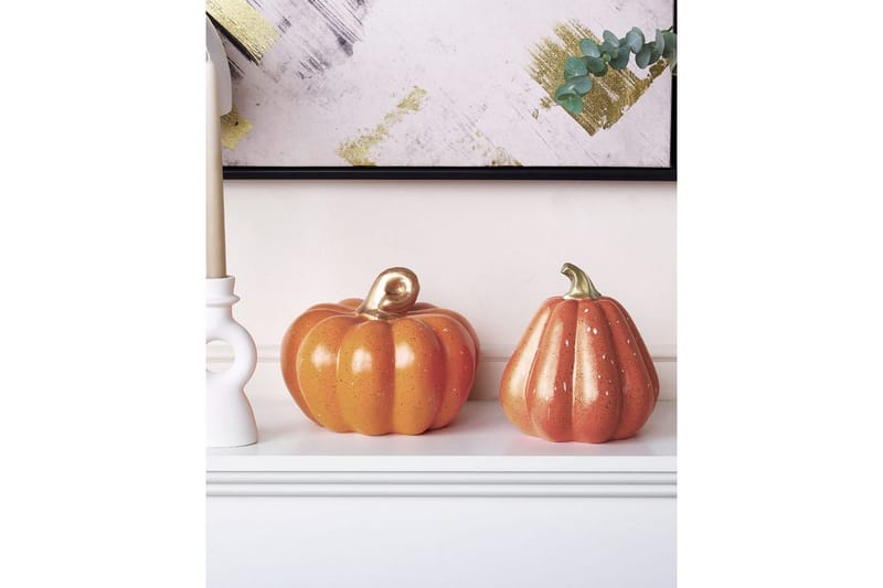 Prydnadsfigur Chalkida set om 2 - Inredning & dekor - Julpynt & helgdekoration - Halloweenpynt & halloweendekoration - Dekorativ halloweenpumpa