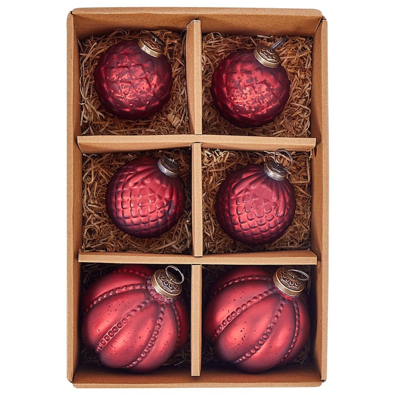 Julgranskula Argentin Set med 6 - Röd - Inredning & dekor - Julpynt & helgdekoration - Julpynt & juldekoration