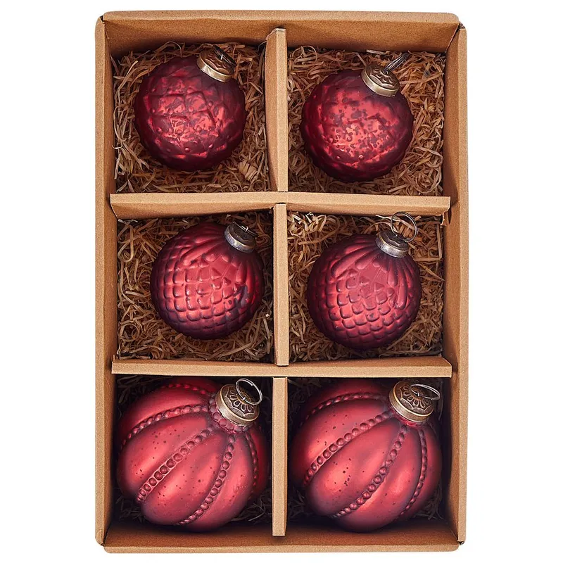 Julgranskula Argentin Set med 6 - Röd - Inredning & dekor - Julpynt & helgdekoration - Julpynt & juldekoration - Julgranspynt