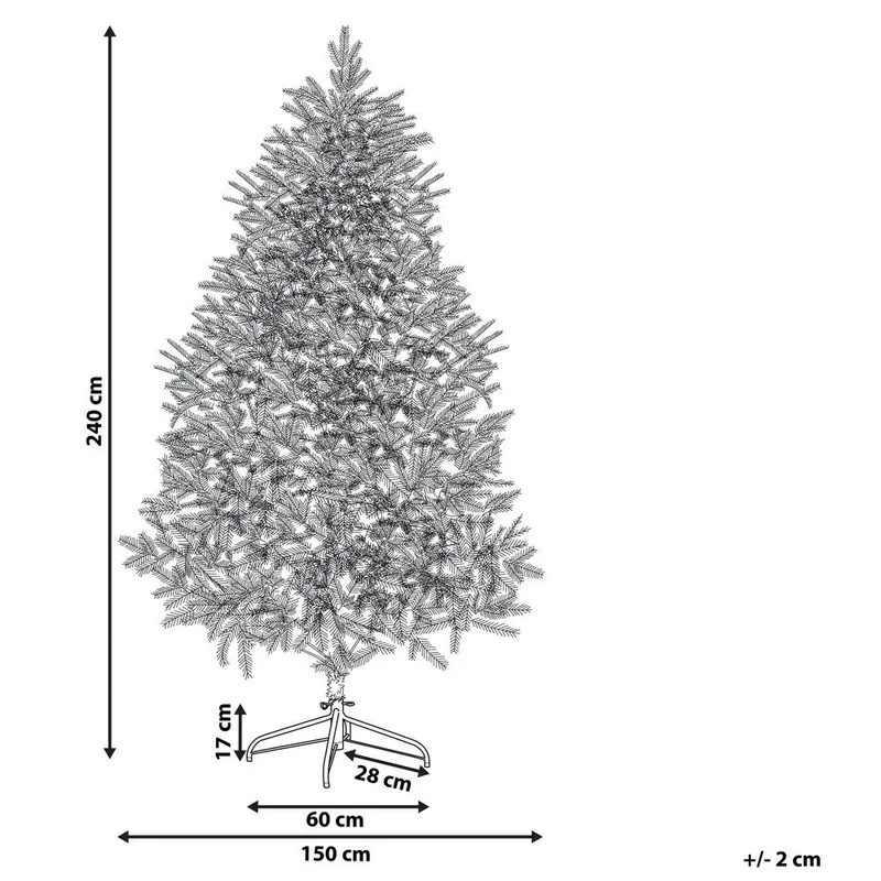 Bassie Snöig Plastgran 240 cm - Vit|Grön - Inredning & dekor - Julpynt & helgdekoration - Julpynt & juldekoration - Plastgran